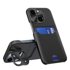 Leather Stand iPhone 14 Plus, must hind ja info | Telefoni kaaned, ümbrised | kaup24.ee