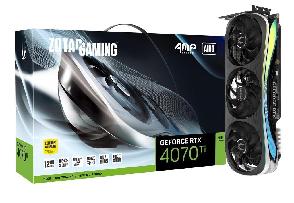 Zotac GAMING GeForce RTX 4070 Ti AMP Extreme AIRO (ZT-D40710B-10P) hind ja info | Videokaardid (GPU) | kaup24.ee