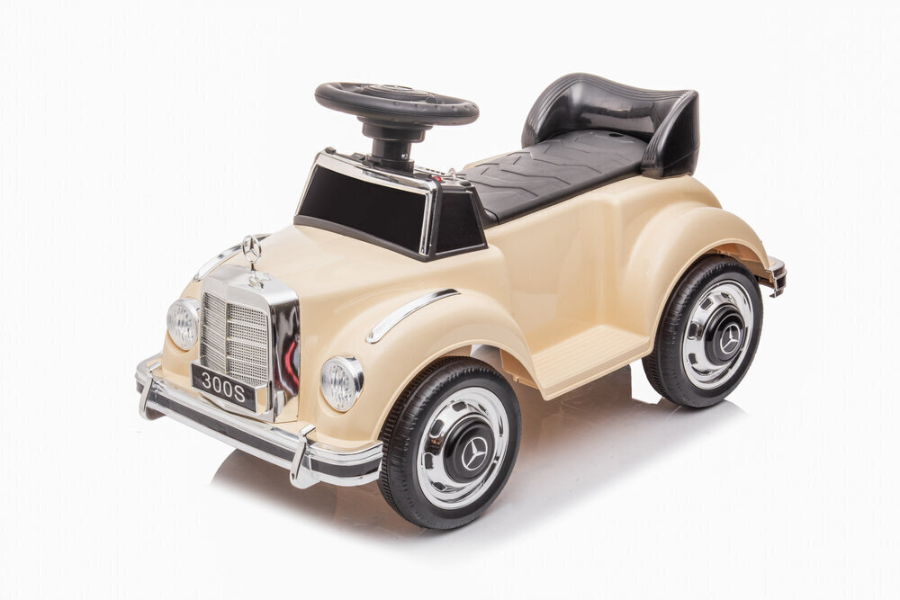 Akuga lasteauto LeanToys Mercedes 300S, beež hind ja info | Tüdrukute mänguasjad | kaup24.ee
