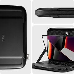 Spigen Rugged Armor Pouch Pro ülikindel sülearvuti ümbris (13-14”), must hind ja info | Sülearvutikotid | kaup24.ee