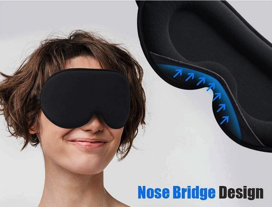 3D unemask silmadele 100 % valguse blokeerimine цена и информация | Öösärgid, pidžaamad | kaup24.ee