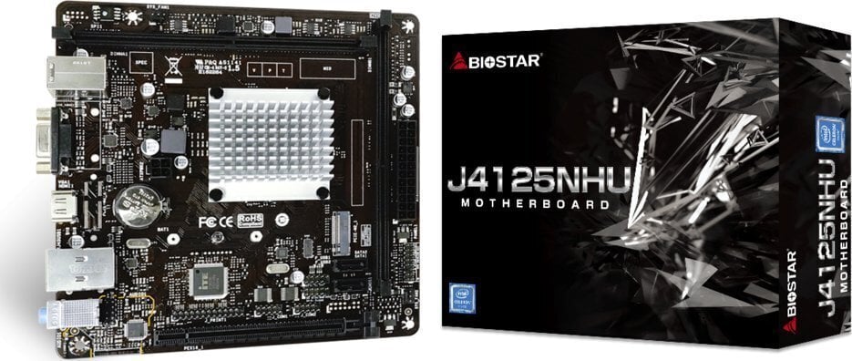 Biostar J4125NHU, Mini ITX, Intel Celeron J4125, DDR4 hind ja info | Emaplaadid | kaup24.ee