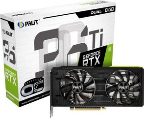 Palit GeForce RTX 3060 Ti Dual 8ГБ GDDR6 LHR (NE6306T019P2-190AD) цена и информация | Видеокарты | kaup24.ee