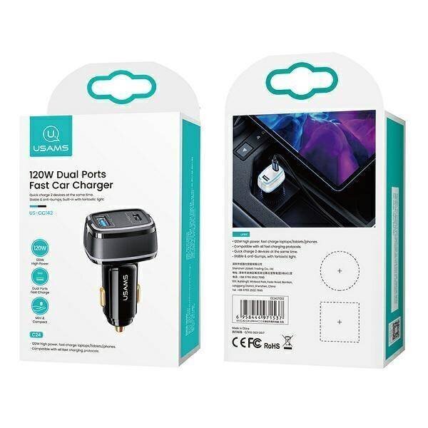 Usams Car Charger hind ja info | Mobiiltelefonide laadijad | kaup24.ee