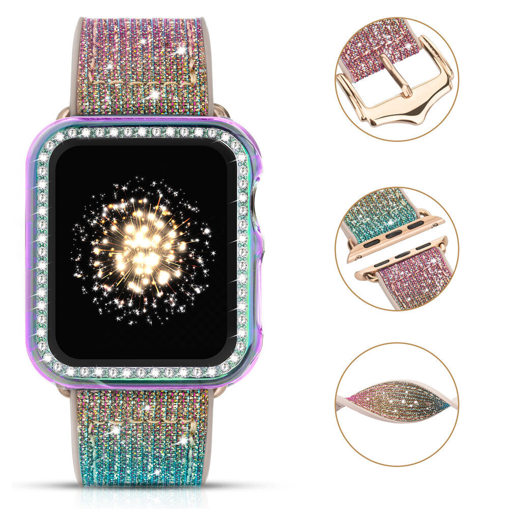 Kingxbar Chameleon seadmele Apple Watch 6/5/4/3/2 (44mm / 42mm), roosa hind ja info | Nutikellade ja nutivõrude tarvikud | kaup24.ee