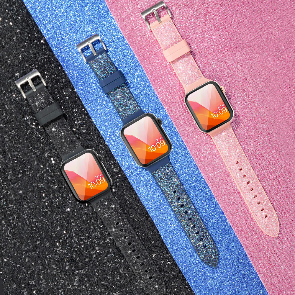 Kingxbar Crystal seadmele Apple Watch 6/5/4/3/2 (40mm / 38mm), sinine hind ja info | Nutikellade ja nutivõrude tarvikud | kaup24.ee