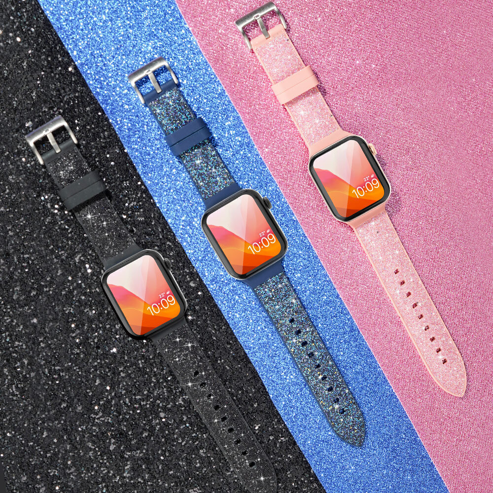 Kingxbar Crystal seadmele Apple Watch 6/5/4/3/2 (40mm / 38mm), sinine цена и информация | Nutikellade ja nutivõrude tarvikud | kaup24.ee