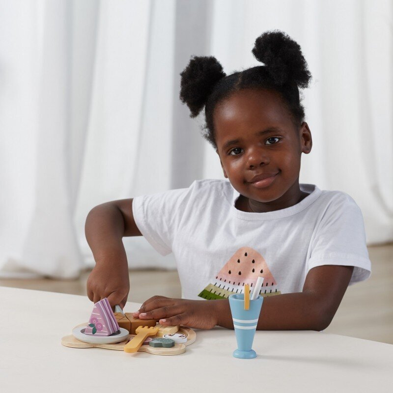 Puidust õhtusöögikomplekt lõikamiseks Viga PolarB hind ja info | Tüdrukute mänguasjad | kaup24.ee