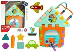 Развивающий домик Lean Toys Сортировочный лабиринт, оранжевый цена и информация | Развивающие игрушки и игры | kaup24.ee