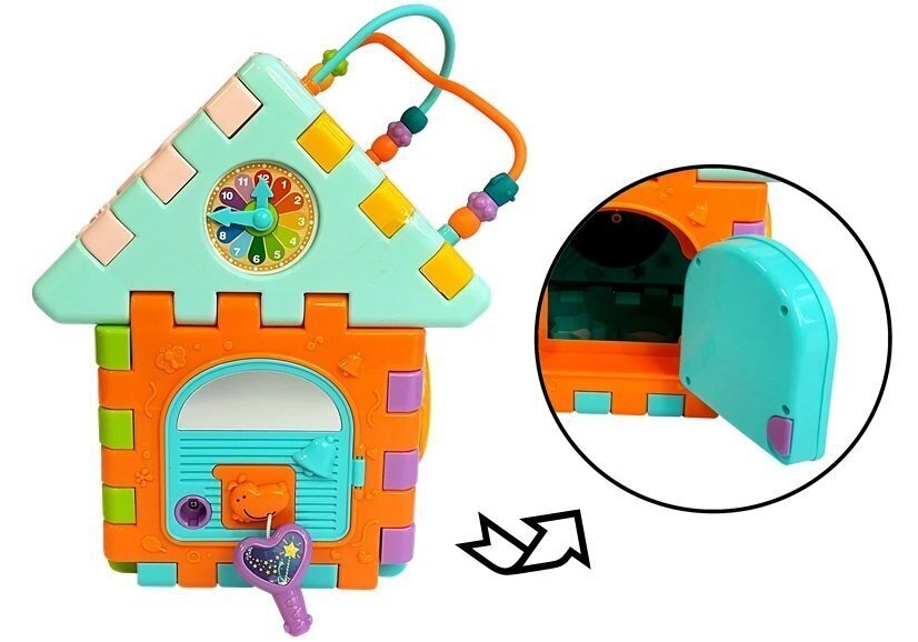 Arendav maja Lean Toys Sorteerimise labürint, oranž hind ja info | Arendavad mänguasjad | kaup24.ee