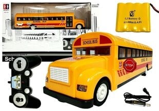 Kaugjuhitav buss Lean Toys, kollane hind ja info | Poiste mänguasjad | kaup24.ee