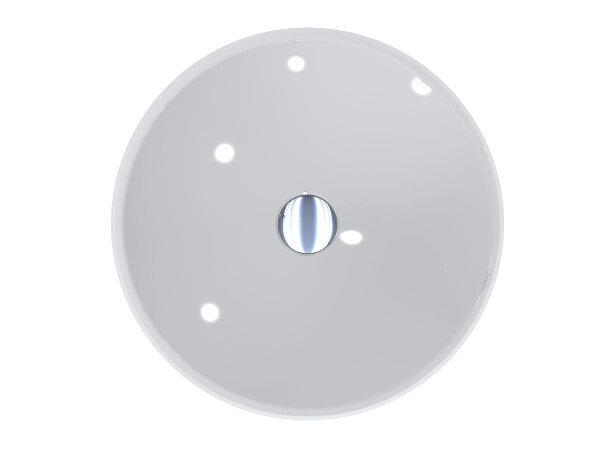 Valatud marmorist valamu koos äravooluga 46 cm, EDEM, valge hind ja info | Kraanikausid, valamud | kaup24.ee