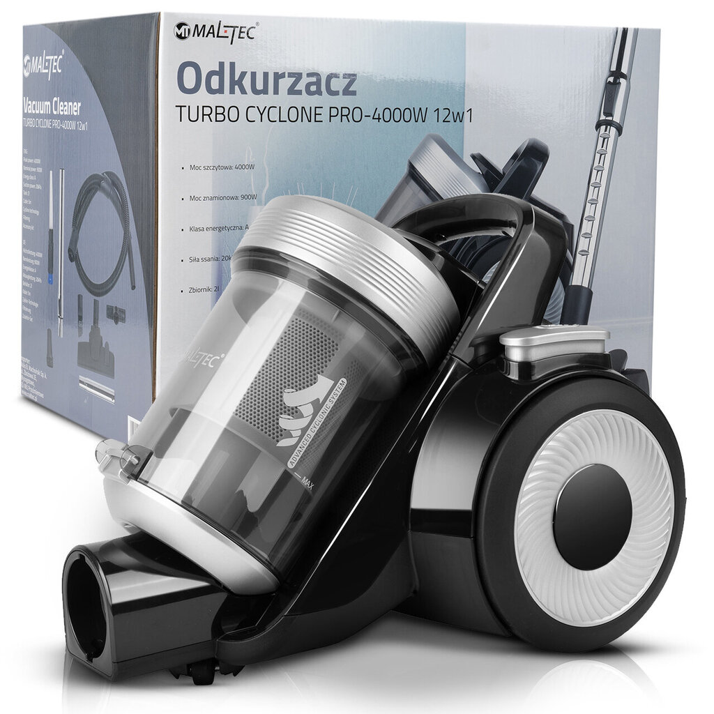 Tolmuimeja, Turbo Cyclone Maltec PRO-4000W 12in1 hind ja info | Tolmuimejad | kaup24.ee