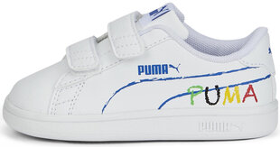 Puma Jalatsid Smash v2 Home School White 386201 02 386201 02/9K hind ja info | Puma Jalanõud lastele ja beebidele | kaup24.ee