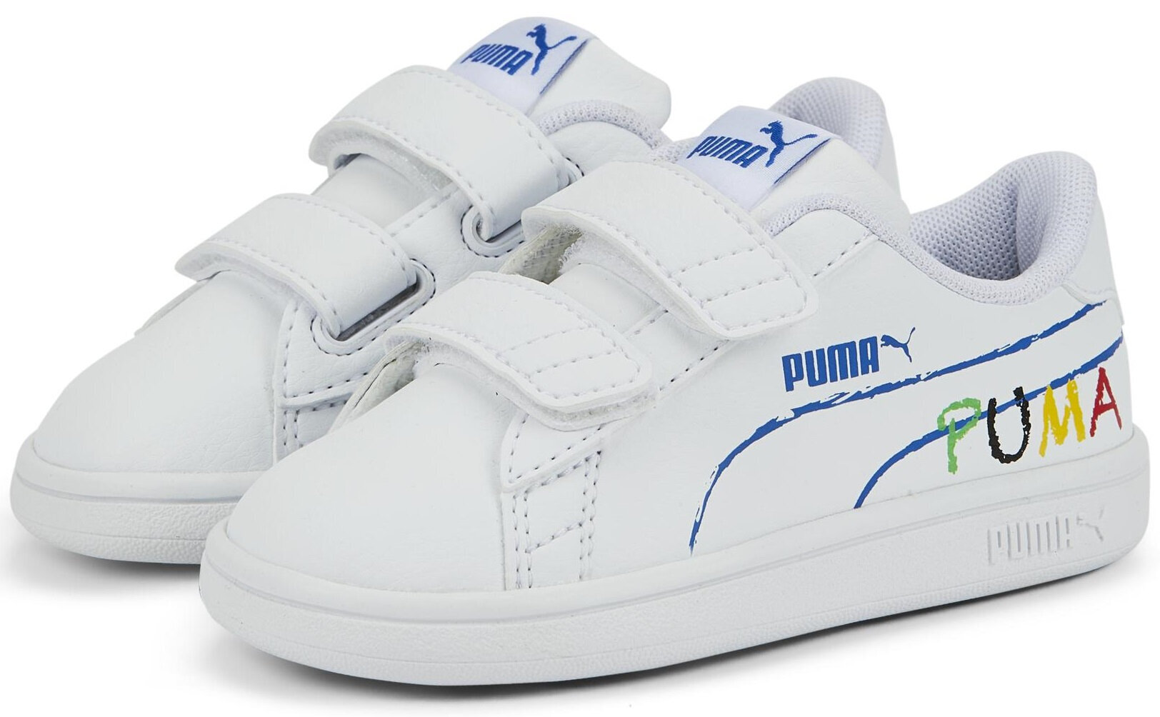 Puma Jalatsid Smash v2 Home School White 386201 02 386201 02/9K hind ja info | Laste spordijalatsid | kaup24.ee