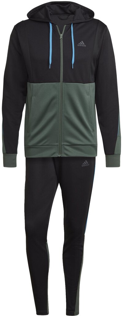 Adidas Spordikostüüm Mts Rib Aerorea Black Green HK4462 HK4462/S hind ja info | Meeste spordiriided | kaup24.ee