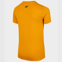 Футболка 4F Jr HJZ22-JTSM003 71S, оранжевая, 146 см цена и информация | Рубашки для мальчиков | kaup24.ee