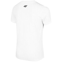 Футболка 4F Jr HJZ22-JTSM002 10S, белая цена и информация | Рубашки для мальчиков | kaup24.ee