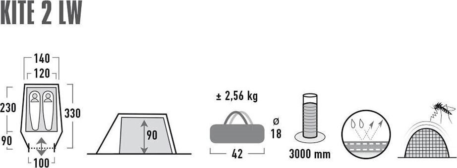 Telk High Peak Kite 2 LW 10343 hind ja info | Telgid | kaup24.ee