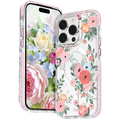 Kingxbar Flora Series iPhone 14 Plus MagSafe, roosa hind ja info | Telefoni kaaned, ümbrised | kaup24.ee