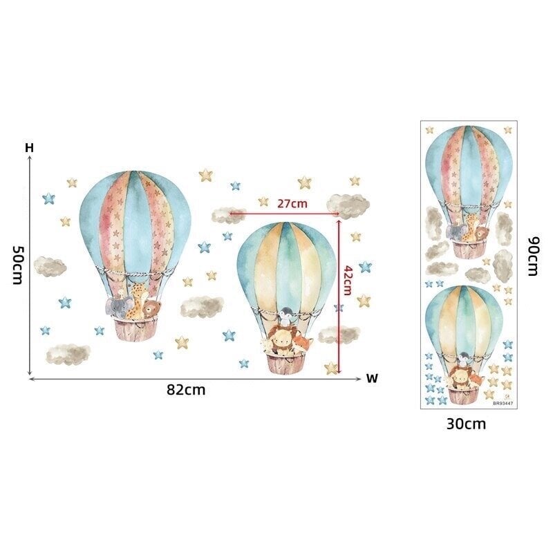 Laste seinakleebis Õhupallid цена и информация | Seinakleebised | kaup24.ee