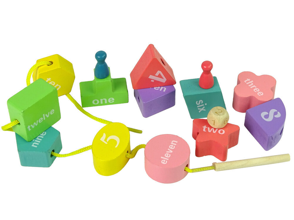 Puidust kuubik lastele Lean Toys Lombos labürint helmestega hind ja info | Arendavad mänguasjad | kaup24.ee