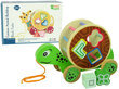 Puidust mäng lastele Lean Toys Kilpkonn ratastel цена и информация | Arendavad mänguasjad | kaup24.ee