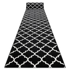 Rugsx ковровая дорожка Bcf Morad Trelis, чёрная / белая, 100 см цена и информация | Коврики | kaup24.ee