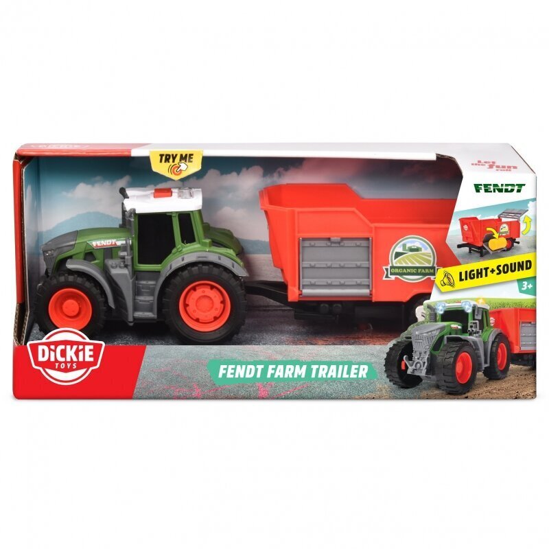 Traktor koos haagisega Dickie Farm 3734001, 28cm цена и информация | Poiste mänguasjad | kaup24.ee