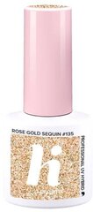 Hübriidküünelakk Hi Hybrid 135 Rose Gold Sequin, 5ml hind ja info | Küünelakid, küünetugevdajad | kaup24.ee