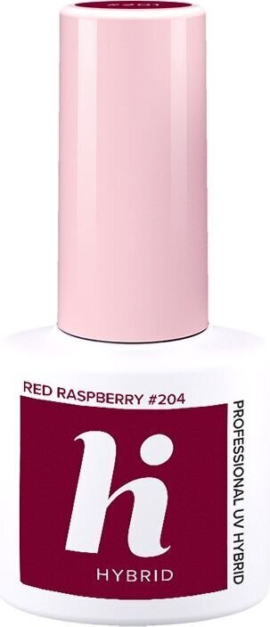Hübriidküünelakk Hi Hybrid 204 Red Raspberry, 5ml цена и информация | Küünelakid, küünetugevdajad | kaup24.ee