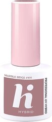 Гибридный лак для ногтей Hi Hybrid 411 Marble Beige, 5 мл цена и информация | Лаки для ногтей, укрепители для ногтей | kaup24.ee