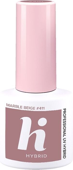 Hübriidküünelakk Hi Hybrid 411 Marble Beige, 5ml hind ja info | Küünelakid, küünetugevdajad | kaup24.ee