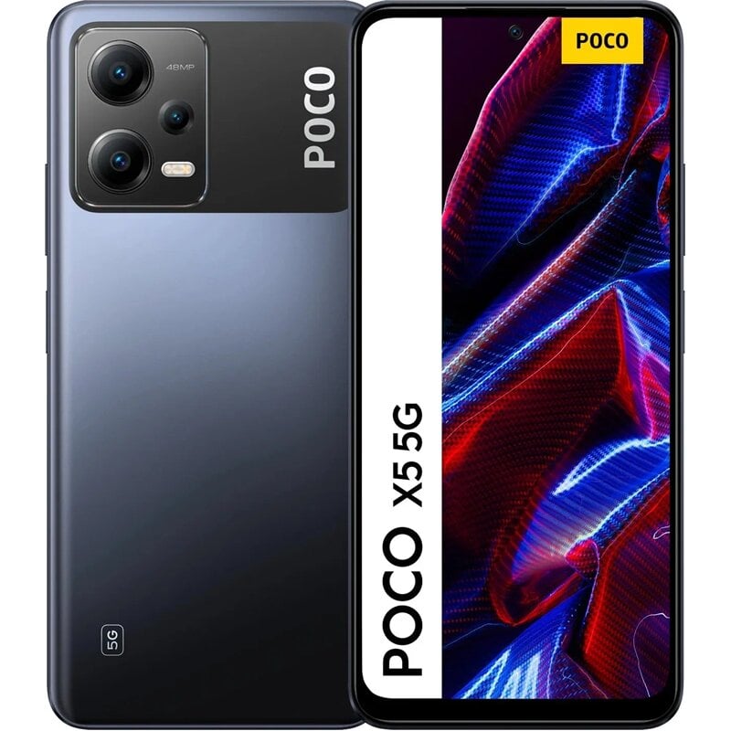 Poco X5 5G 6/128GB MZB0D6OEU Black цена и информация | Telefonid | kaup24.ee