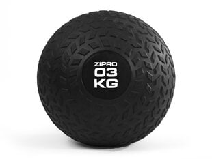 Jõutreeningupall Zipro 3 kg, must цена и информация | Медболы | kaup24.ee