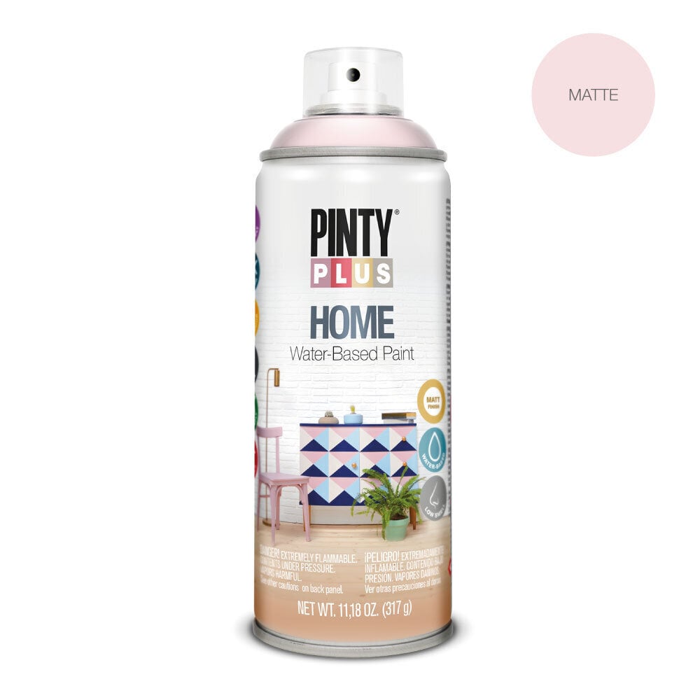 Veepõhine aerosool värv matt Home PintyPlus 400 ml, roosa цена и информация | Värvid | kaup24.ee