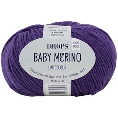 Lõngad Drops Baby Merino 35, 50 g, 175 m. hind ja info | Kudumistarvikud | kaup24.ee