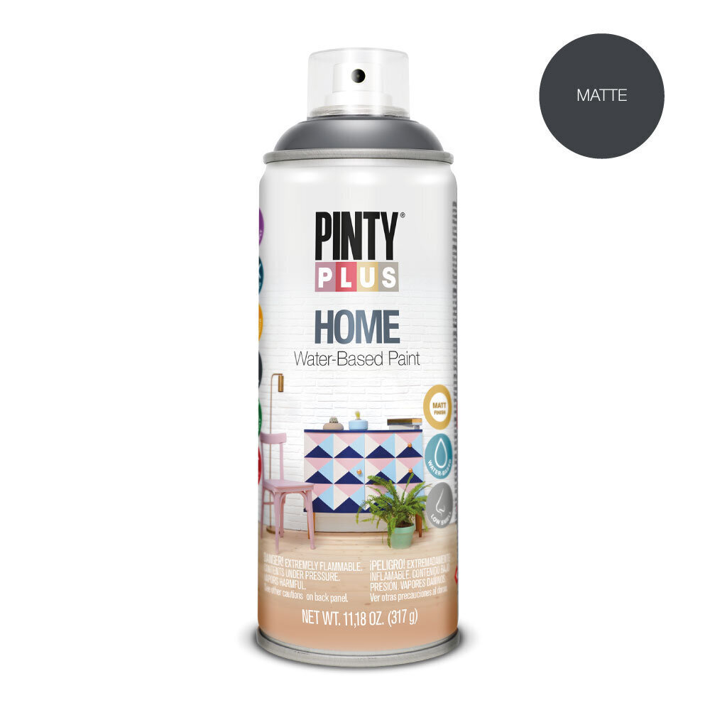 Veepõhine aerosool värv matt Home Black HOME PintyPlus 400ml hind ja info | Värvid | kaup24.ee