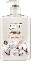 Kreemjas vedelseep Luksja Creamy Cotton Milk & Vitamins, 500 ml цена и информация | Мыло | kaup24.ee