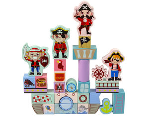 Puidust klotside komplekt Lean Toys, 46 tk hind ja info | Tüdrukute mänguasjad | kaup24.ee