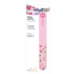 Пилка для ногтей Killys Floralove Paper Nail File,, розовая, 180/240 цена и информация | Средства для маникюра и педикюра | kaup24.ee