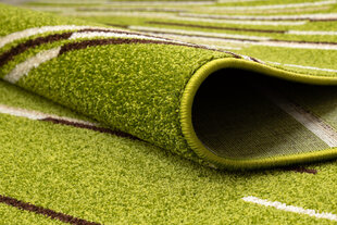 Rugsx ковровая дорожка Heat-Set Fryz Neli, зелёная, 100 см цена и информация | Ковры | kaup24.ee
