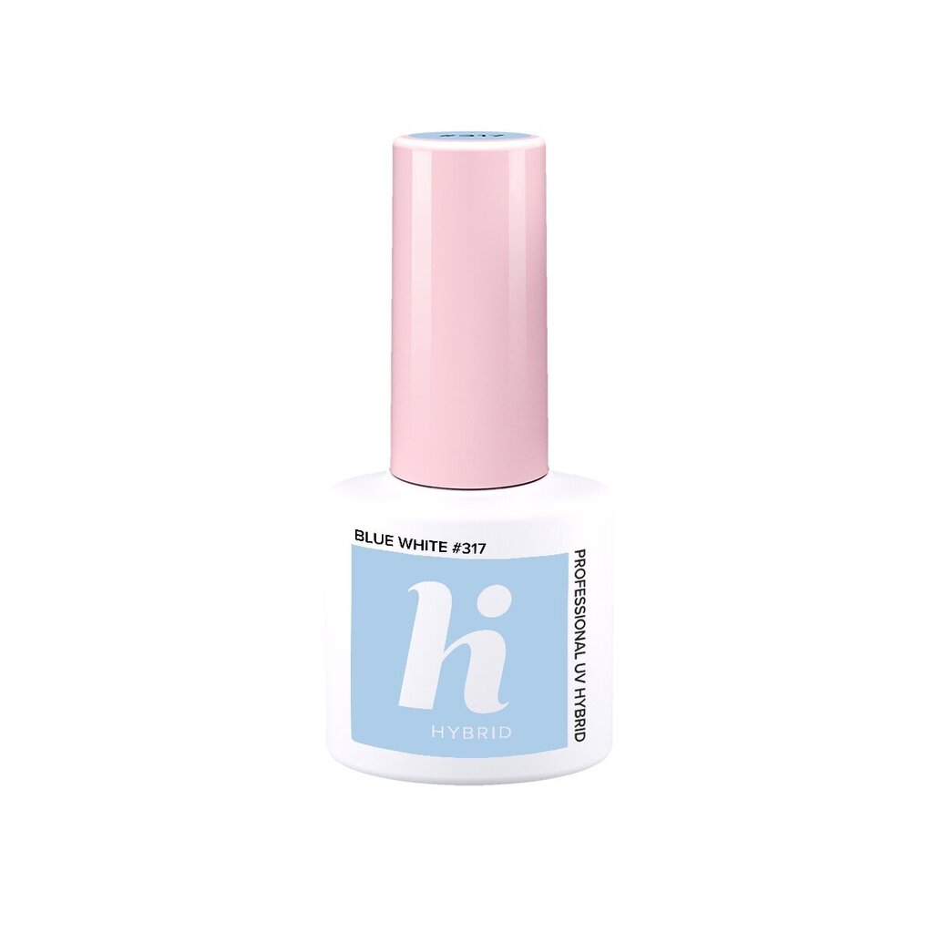 Hübriidküünelakk Hi Hybrid 317 Blue White, 5ml hind ja info | Küünelakid, küünetugevdajad | kaup24.ee