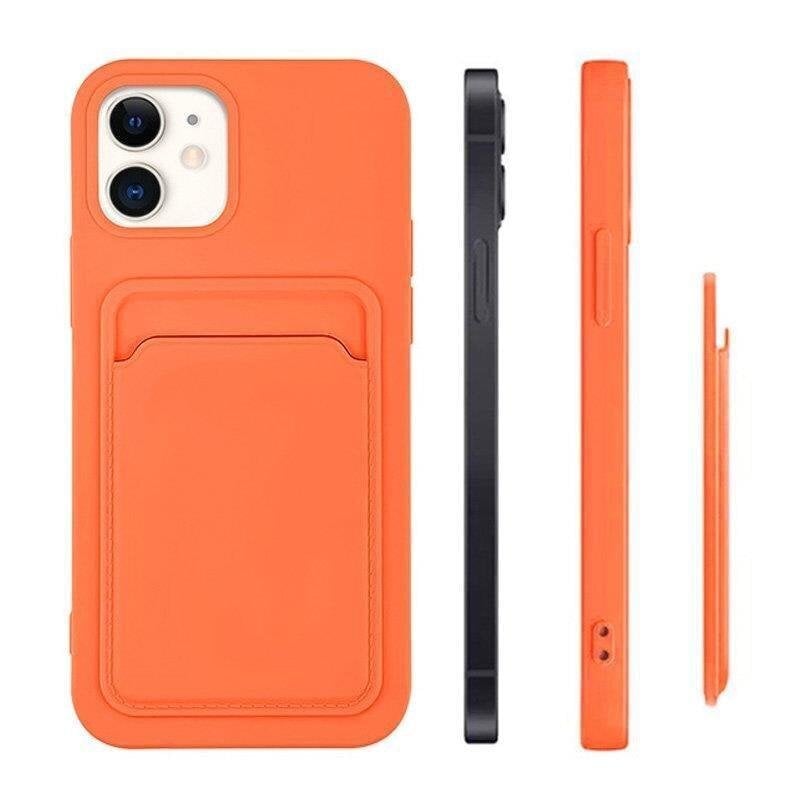 Telefoniümbris Card Case Silicone Wallet Case with Card Slot Documents for Samsung Galaxy A73, roosa цена и информация | Telefoni kaaned, ümbrised | kaup24.ee