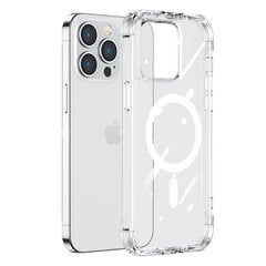 Telefoniümbris Joyroom Magnetic Defender Magnetic Case for iPhone 14 Pro Max Armored Cover with Hooks Stand Clear (MagSafe Compatible), läbipaistev цена и информация | Чехлы для телефонов | kaup24.ee