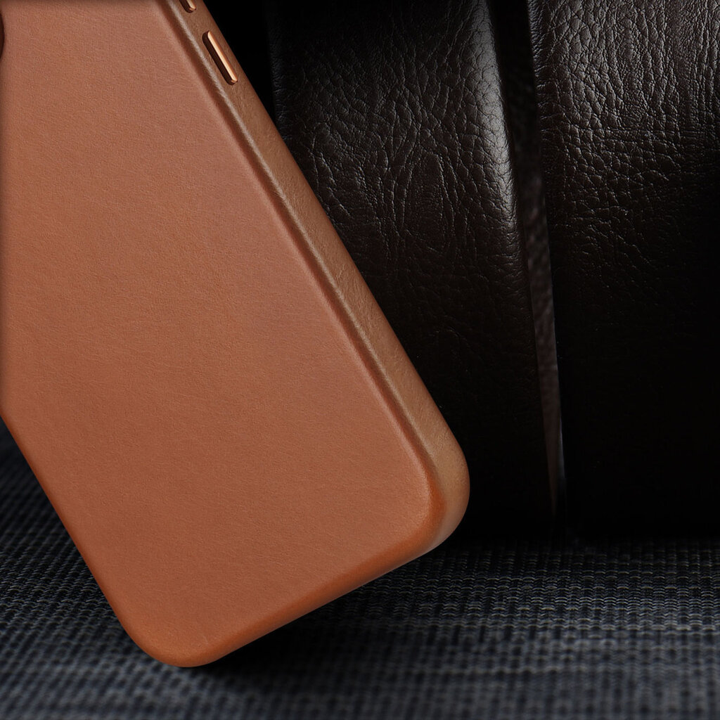 Telefoniümbris Dux Ducis Naples case for iPhone 13 Pro leather cover (MagSafe compatible), pruun цена и информация | Telefoni kaaned, ümbrised | kaup24.ee