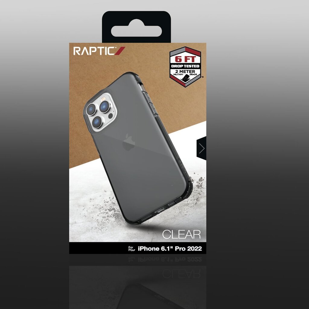 Telefoniümbris Raptic X-Doria Clear Case iPhone 14 Pro armored cover, hall цена и информация | Telefoni kaaned, ümbrised | kaup24.ee