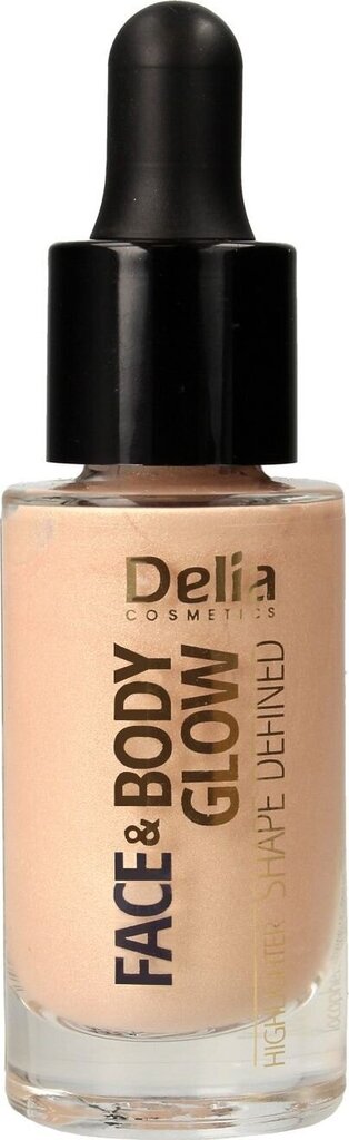 Säraandev toode Delia Face and Body Glow, 15 ml цена и информация | Päikesepuudrid, põsepunad | kaup24.ee