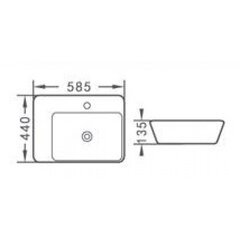 Kraanikauss 8298 hind ja info | Kraanikausid, valamud | kaup24.ee