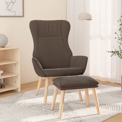 Кресло с откидной спинкой и подставкой для ног, коричневый цена и информация | Кресла в гостиную | kaup24.ee
